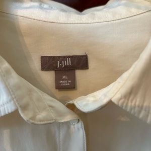 J.Jill blouse. Cream color. Silk/cotton blend